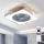 Brilagi - Plafoniera LED dimmerabile con ventilatore LED/38W/230V 3000-6500K 50x50 cm bianco/rovere + telecomando