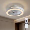 Brilagi - Plafoniera LED dimmerabile con ventilatore LED/38W/230V 3000-6500K Ø 46 cm bianco + telecomando