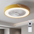 Brilagi - Plafoniera LED dimmerabile con ventilatore LED/38W/230V 3000-6500K Ø 50 cm oro/rovere + telecomando