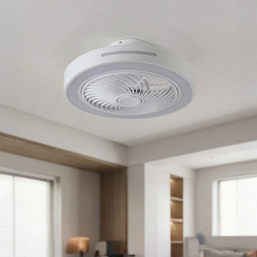 Brilagi - Plafoniera LED dimmerabile con ventilatore LED/38W/230V 3000-6500K 3000-6500K Ø 46 cm bianco + telecomando