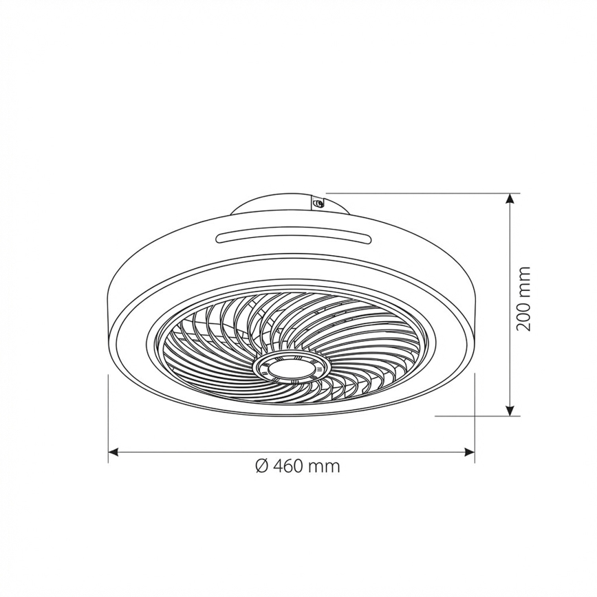 Brilagi - Plafoniera LED dimmerabile con ventilatore LED/38W/230V 3000-6500K 3000-6500K Ø 46 cm bianco + telecomando