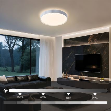 Brilagi - Plafoniera LED dimmerabile CORVO LED/54W/230V 3000-6000K bianco diam. 40 cm + telecomando