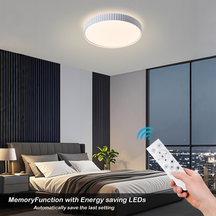 Brilagi - Plafoniera LED dimmerabile CORVO LED/54W/230V 3000-6000K bianco diam. 40 cm + telecomando