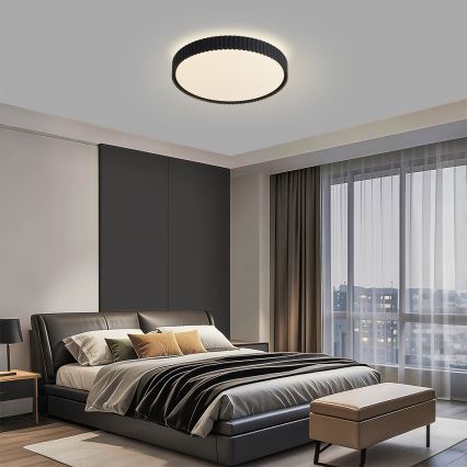 Brilagi - Plafoniera LED dimmerabile CORVO LED/54W/230V 3000-6000K nera Ø 40 cm + telecomando
