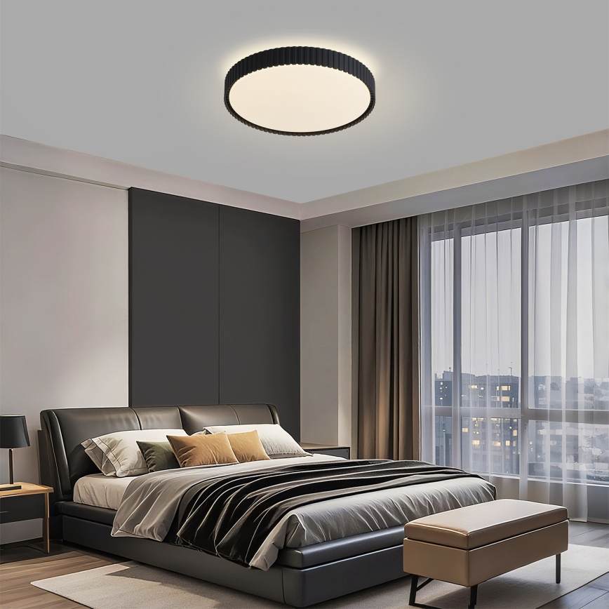 Brilagi - Plafoniera LED dimmerabile CORVO LED/54W/230V 3000-6000K nera Ø 40 cm + telecomando