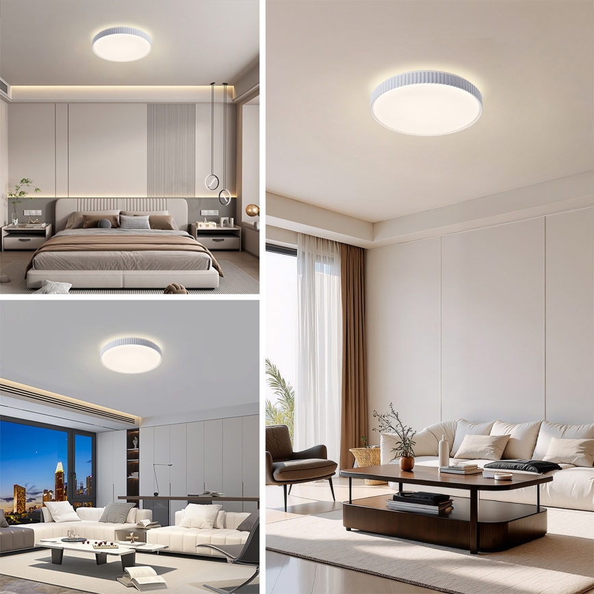 Brilagi - Plafoniera LED dimmerabile CORVO LED/72W/230V 3000-6000K bianca Ø 50 cm + telecomando