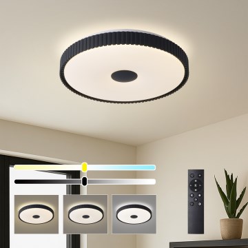 Brilagi - Plafoniera LED dimmerabile CORVO LED/72W/230V 3000-6000K nera, diam. 50 cm + telecomando