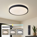 Brilagi - Plafoniera LED dimmerabile CORVO LED/72W/230V 3000-6000K nera, diam. 50 cm + telecomando