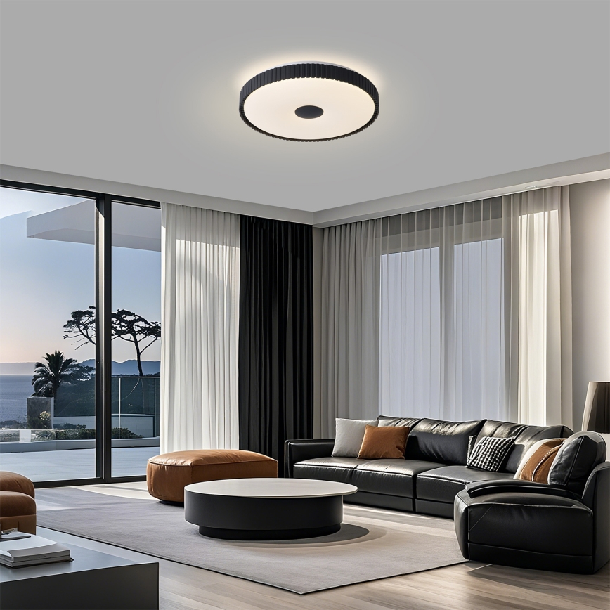 Brilagi - Plafoniera LED dimmerabile CORVO LED/72W/230V 3000-6000K nera, diam. 50 cm + telecomando