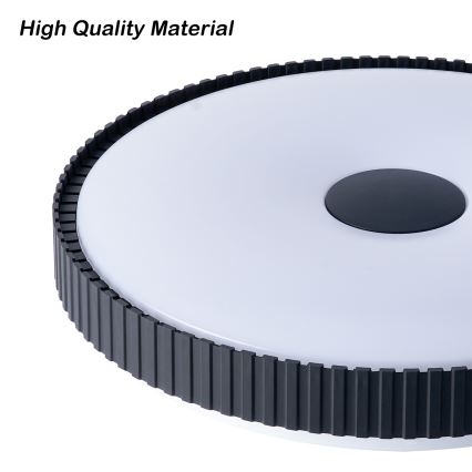 Brilagi - Plafoniera LED dimmerabile CORVO LED/72W/230V 3000-6000K nera, diam. 50 cm + telecomando
