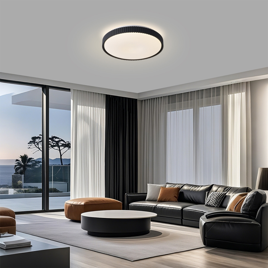 Brilagi - Plafoniera LED dimmerabile CORVO LED/72W/230V 3000-6000K nera, diam. 50 cm + telecomando