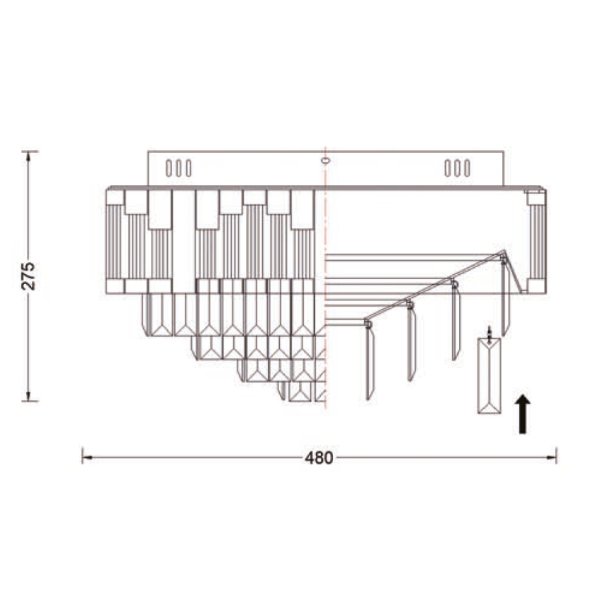 Brilagi - Plafoniera dimmerabile CROWN LED/41W/230V 3000-6000K Ø 48 cm nero + telecomando