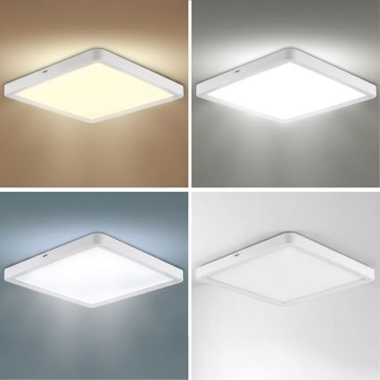 Brilagi - Plafoniera LED dimmerabile ESTELA SQUARE LED/36W/230V 3000-6500K 31x31 cm bianca + telecomando