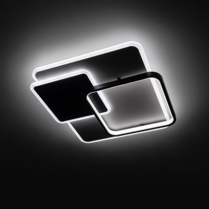 Brilagi - Plafoniera LED dimmerabile FLARE LED/64W/230V 3000-6000K 45x45 cm bianco/nero + telecomando