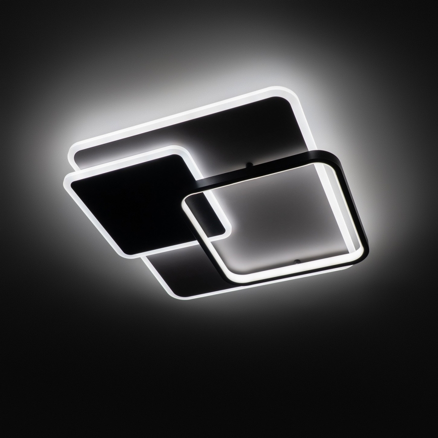 Brilagi - Plafoniera LED dimmerabile FLARE LED/64W/230V 3000-6000K 45x45 cm bianco/nero + telecomando