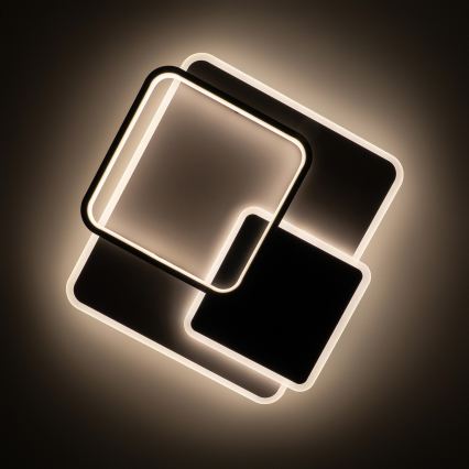 Brilagi - Plafoniera LED dimmerabile FLARE LED/64W/230V 3000-6000K 45x45 cm bianco/nero + telecomando
