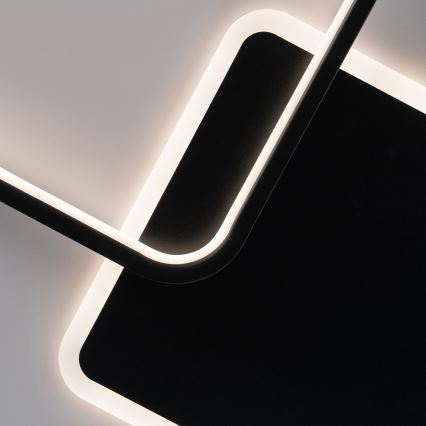 Brilagi - Plafoniera LED dimmerabile FLARE LED/64W/230V 3000-6000K 45x45 cm bianco/nero + telecomando