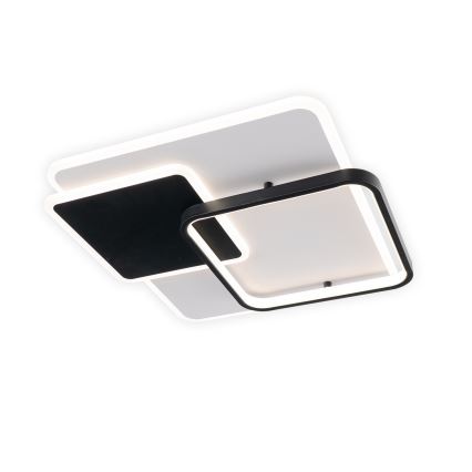 Brilagi - Plafoniera LED dimmerabile FLARE LED/64W/230V 3000-6000K 45x45 cm bianco/nero + telecomando