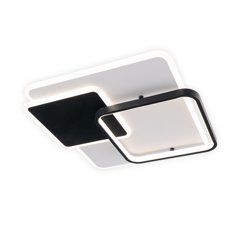 Brilagi - Plafoniera LED dimmerabile FLARE LED/64W/230V 3000-6000K 45x45 cm bianco/nero + telecomando