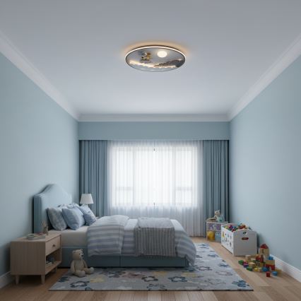 Brilagi - Plafoniera dimmerabile a LED per bambini ASTRO LED/68W/230V 3000-6000K Ø 49 cm + telecomando