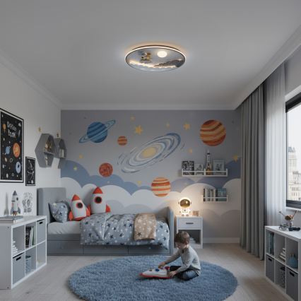 Brilagi - Plafoniera dimmerabile a LED per bambini ASTRO LED/68W/230V 3000-6000K Ø 49 cm + telecomando