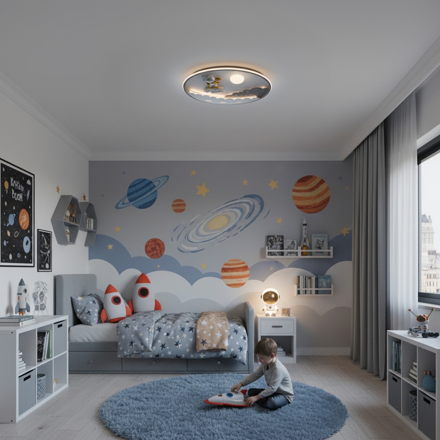 Brilagi - Plafoniera dimmerabile a LED per bambini ASTRO LED/68W/230V 3000-6000K Ø 49 cm + telecomando