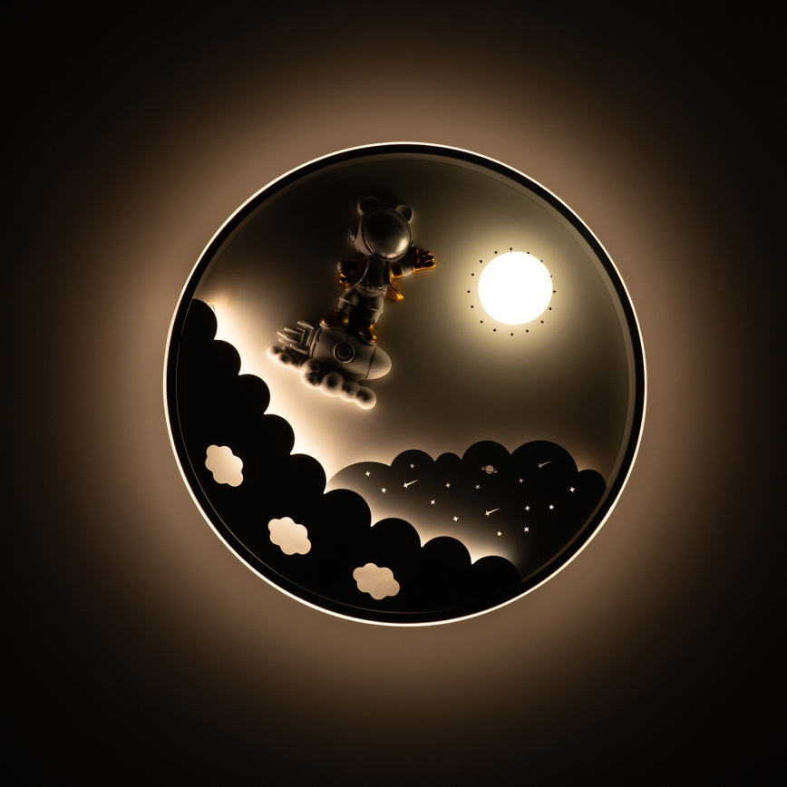 Brilagi - Plafoniera dimmerabile a LED per bambini ASTRO LED/68W/230V 3000-6000K Ø 49 cm + telecomando