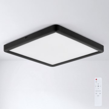 Brilagi - Plafoniera LED dimmerabile ESTELA SQUARE LED/36W/230V 3000-6500K 31x31 cm nera + telecomando