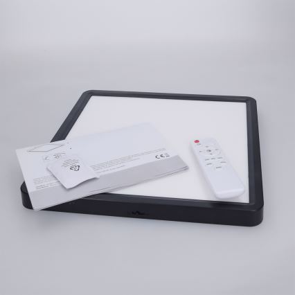 Brilagi - Plafoniera LED dimmerabile ESTELA SQUARE LED/36W/230V 3000-6500K 31x31 cm nera + telecomando