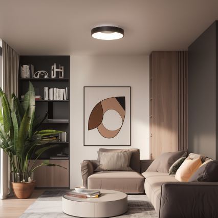 Brilagi - Plafoniera LED dimmerabile FALCON II LED/67W/230V 3000-6500K Ø 40 cm nera + telecomando