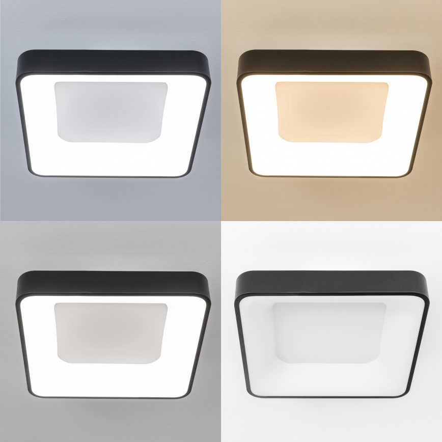 Brilagi - Plafoniera LED dimmerabile FALCON II LED/80W/230V 3000-6500K 40x40 cm nero + telecomando