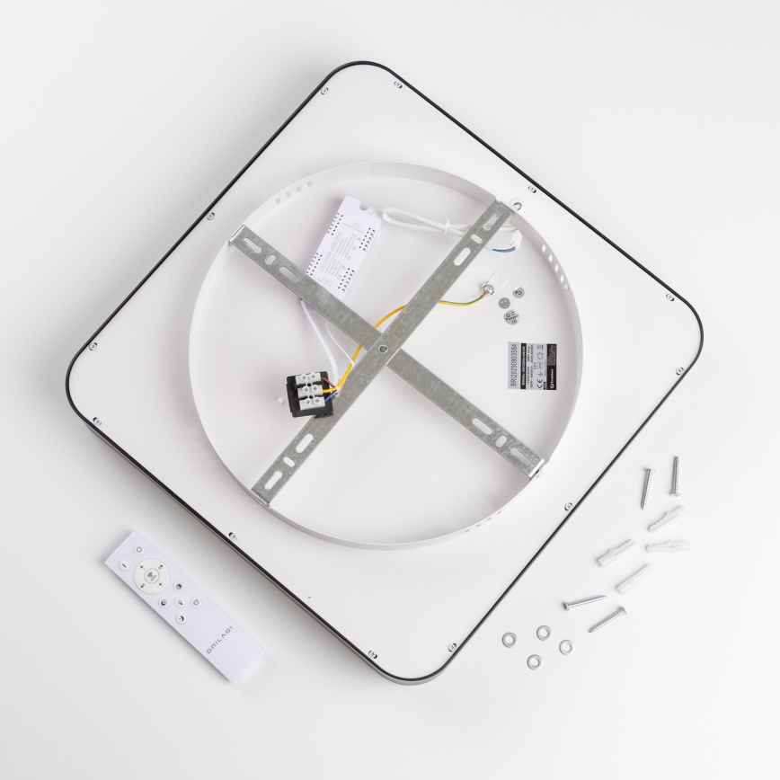 Brilagi - Plafoniera LED dimmerabile FALCON II LED/80W/230V 3000-6500K 40x40 cm nero + telecomando