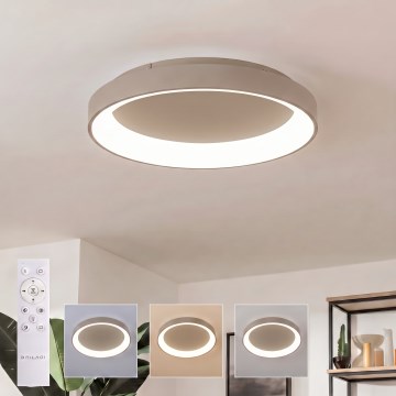 BRILAGI - Plafoniera LED dimmerabile FALCON II LED/99W/230V 3000-6500K pr. 60 cm beige + telecomando