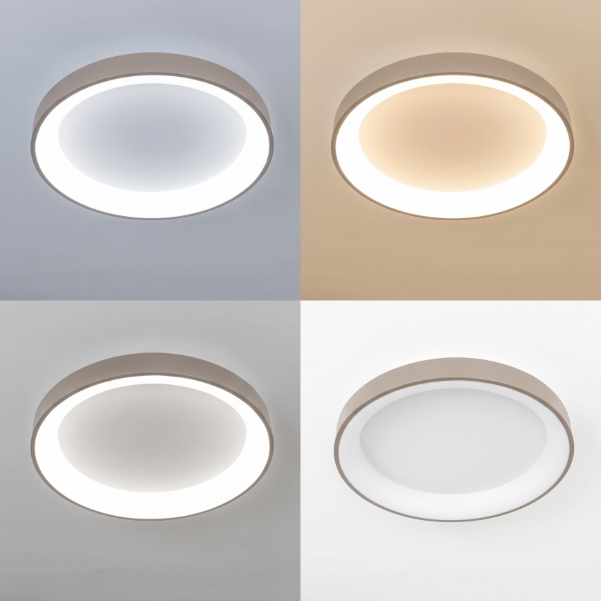 BRILAGI - Plafoniera dimmerabile a LED FALCON II LED/99W/230V 3000-6500K Ø 60 cm bianco/beige + telecomando