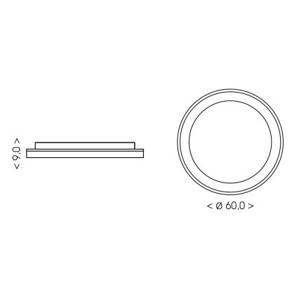 BRILAGI - Plafoniera dimmerabile a LED FALCON II LED/99W/230V 3000-6500K Ø 60 cm bianco/beige + telecomando