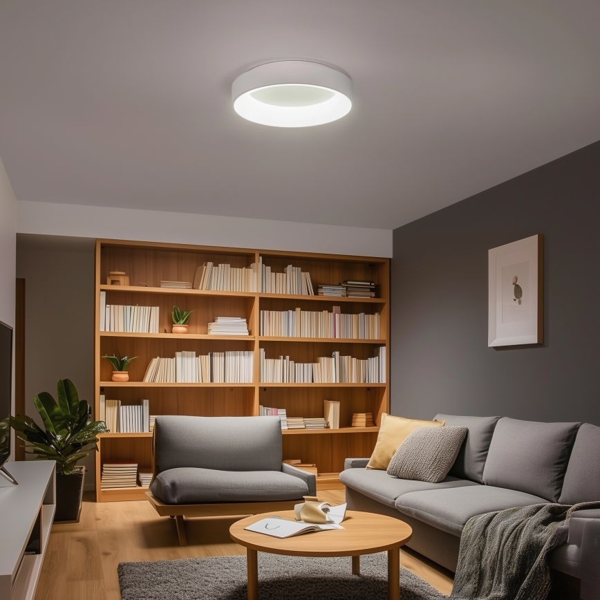 Brilagi - Plafoniera dimmerabile a LED FALCON LED/40W/230V 3000-6500K Ø 45 cm bianca + telecomando