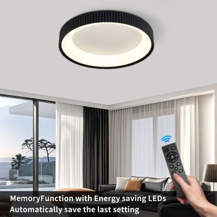 Brilagi - Plafoniera LED dimmerabile FALCON MODERN LED/54W/230V 3000-6500K Ø 60 cm nero + telecomando
