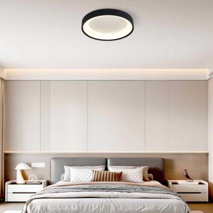 Brilagi - Plafoniera LED dimmerabile FALCON MODERN LED/54W/230V 3000-6500K diam. 60 cm nera + telecomando