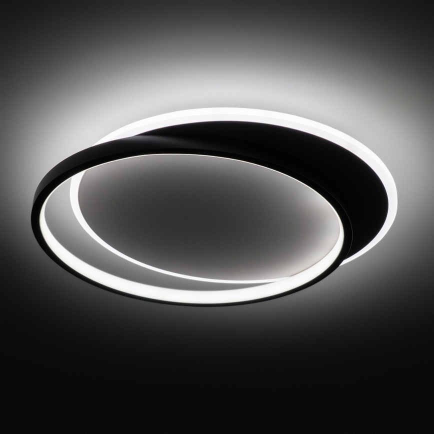 Brilagi - Plafoniera dimmerabile a LED FLARE LED/48W/230V 3000-6000K 39,5x45 cm bianco/nero + telecomando