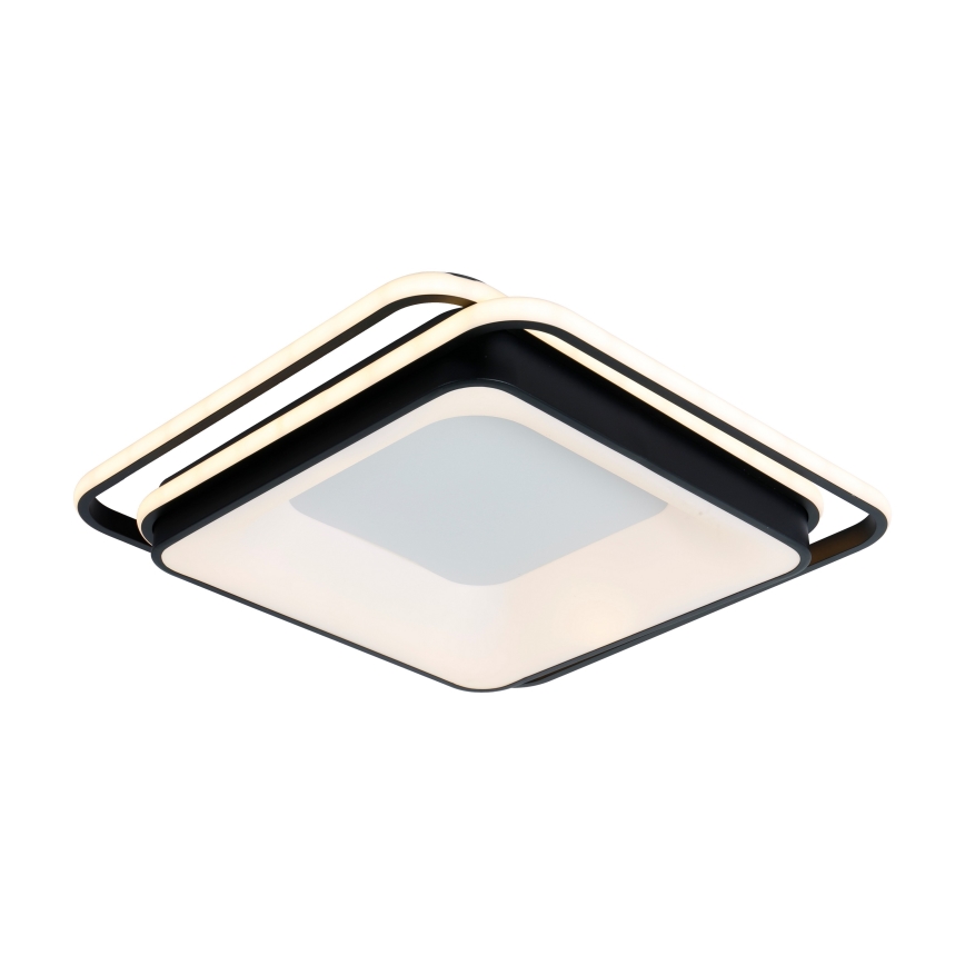 Brilagi - Plafoniera LED dimmerabile FLARE LED/102W/230V 3000-6000K 50x50 cm nera + telecomando