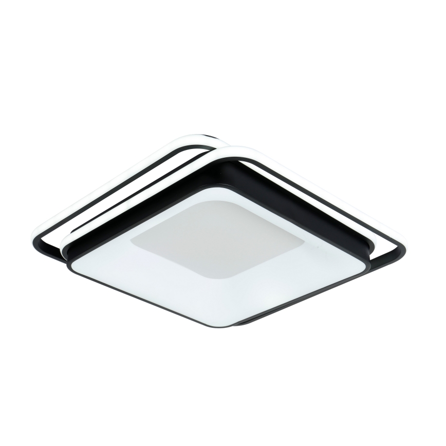 Brilagi - Plafoniera LED dimmerabile FLARE LED/102W/230V 3000-6000K 50x50 cm nera + telecomando