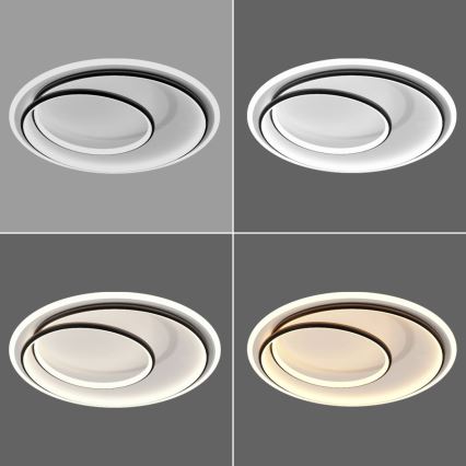 Brilagi - Plafoniera LED dimmerabile FLARE LED/38W/230V 3000–6000K Ø 48 cm nero/bianco + telecomando