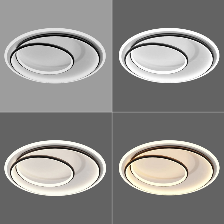 Brilagi - Plafoniera LED dimmerabile FLARE LED/38W/230V 3000–6000K Ø 48 cm nero/bianco + telecomando