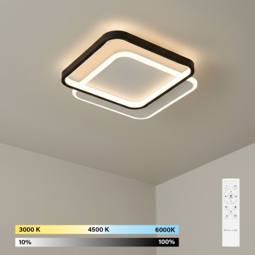 Brilagi - Plafoniera LED dimmerabile FLARE LED/43W/230V 3000-6000K 39,5x45 cm bianco/nero + telecomando