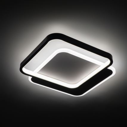 Brilagi - Plafoniera LED dimmerabile FLARE LED/43W/230V 3000-6000K 39,5x45 cm bianco/nero + telecomando