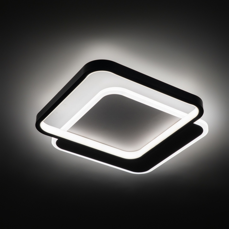 Brilagi - Plafoniera LED dimmerabile FLARE LED/43W/230V 3000-6000K 39,5x45 cm bianco/nero + telecomando