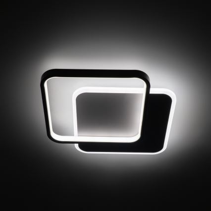 Brilagi - Plafoniera LED dimmerabile FLARE LED/43W/230V 3000-6000K 39,5x45 cm bianco/nero + telecomando