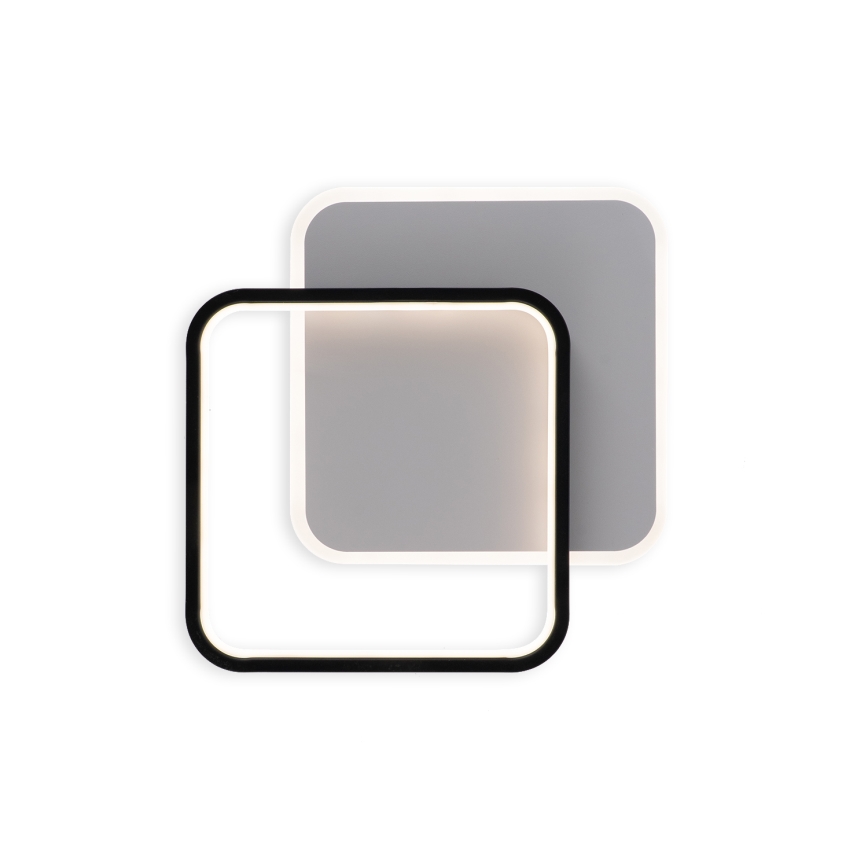 Brilagi - Plafoniera LED dimmerabile FLARE LED/43W/230V 3000-6000K 39,5x45 cm bianco/nero + telecomando