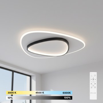 Brilagi - Plafoniera LED dimmerabile FLARE LED/70W/230V 3000-6000K 55x55 cm bianco/nero + telecomando