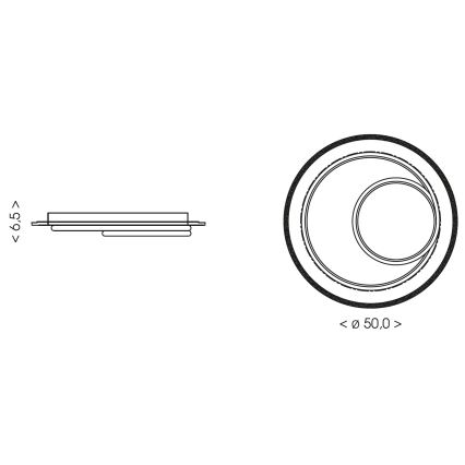 Brilagi - Plafoniera LED dimmerabile FLARE LED/70W/230V 3000-6000K Ø 50 cm bianco/nero + telecomando